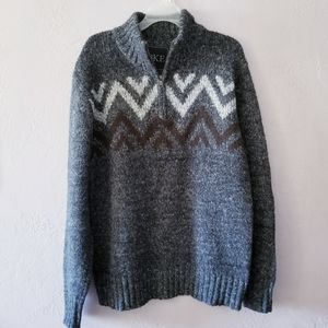 BKE mens wool blend heavy sweater large